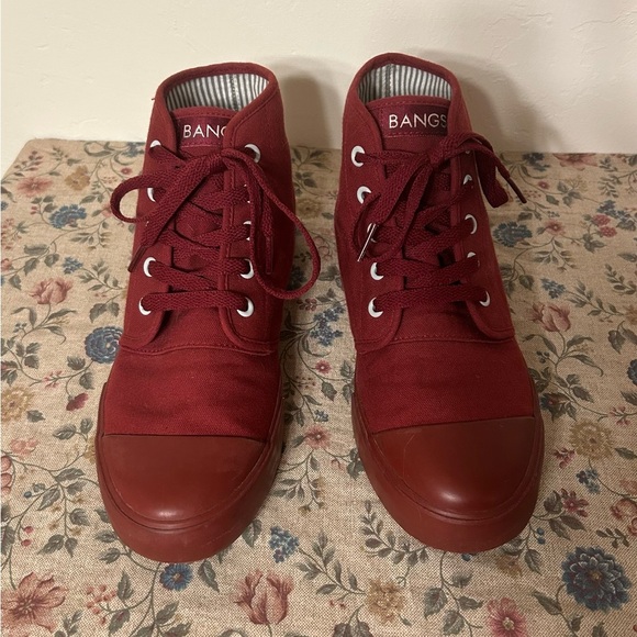 Bangs Red/Maroon Size Men’s US 5.5 Women’s US 7 High tops - Picture 1 of 7